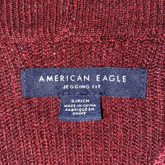 American Eagle Burgundy Sweater - Picture 3 of 3